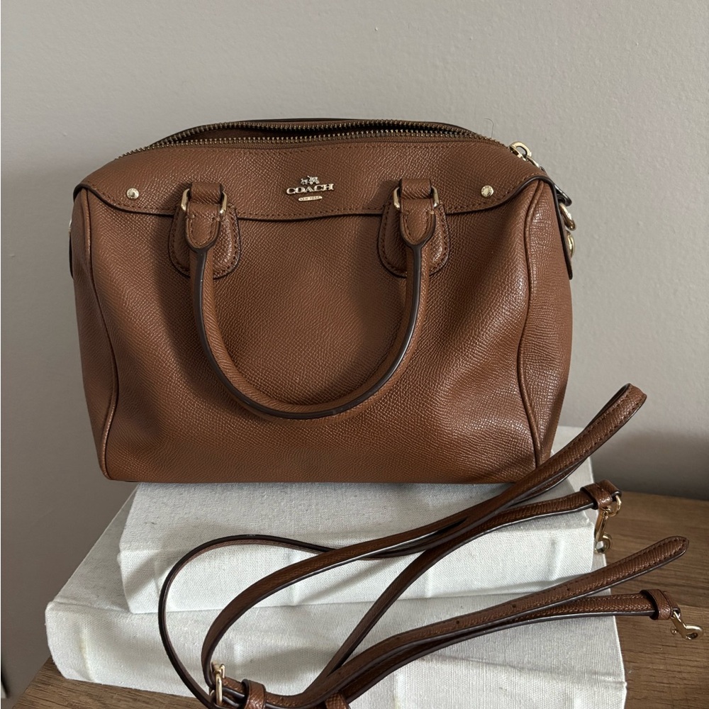 Coach Tan Leather Satchel mini Bennett